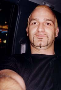 Self Portrait in car on the way out to party!